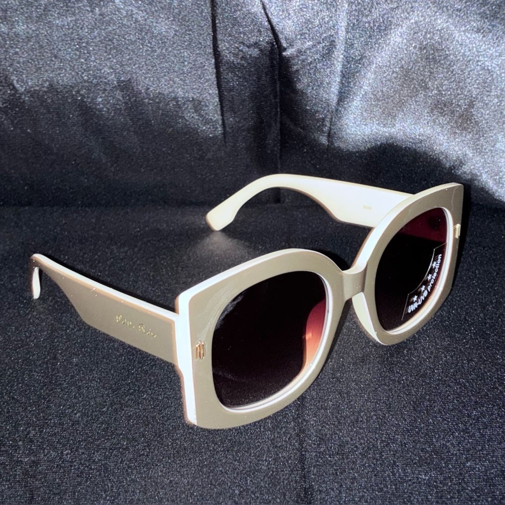 Bold Chunky Retro Square Sunglasses - Rose Gold